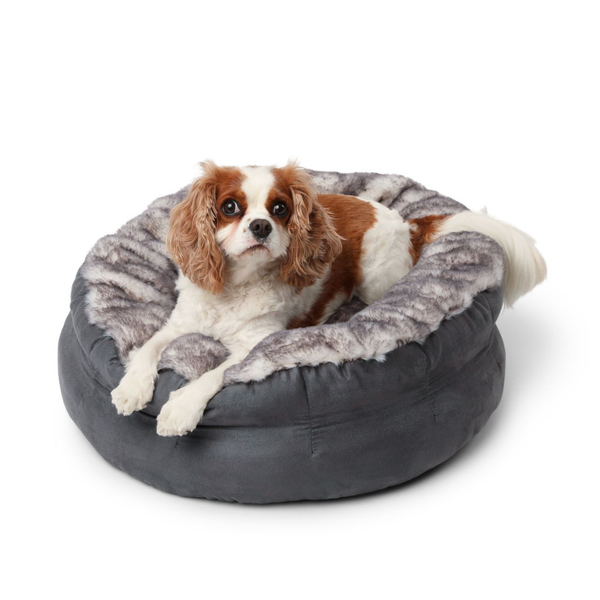 Faux Fur Donut Dog Bed