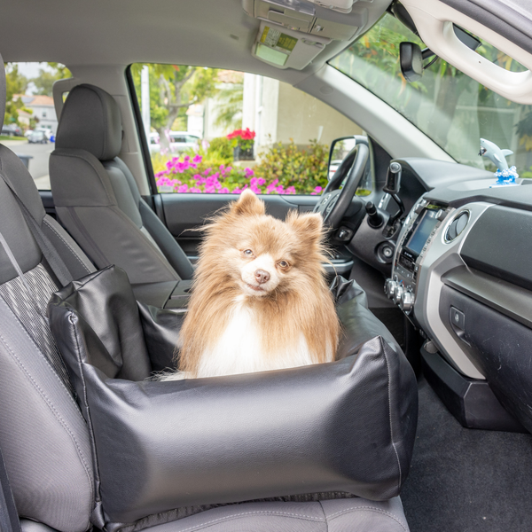 Photo inspiration: Visual Reference: Pupprotector Faux Leather Memory Foam Dog Car Bed Black