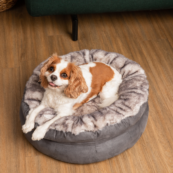 Faux Fur Donut Dog Bed
