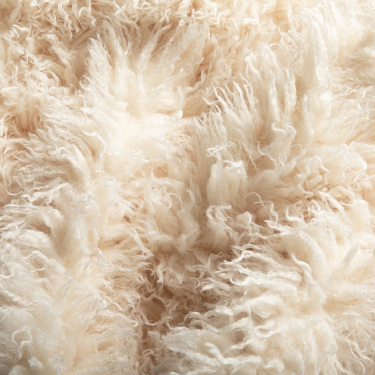 PupRug® Luxe Faux Fur Orthopedic Dog Bed - Plush Sheep Ivory