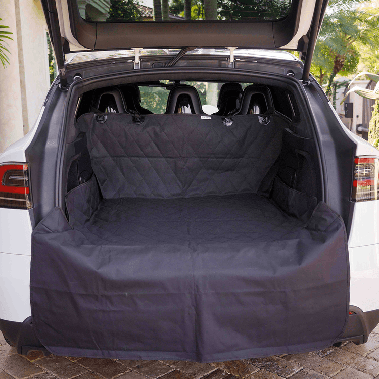 Pet cargo liner protects car bumper