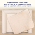 PupLuxe™ 3-Bolster Dog Bed - Cream Bouclé