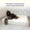 PupLuxe™ 3-Bolster Dog Bed - Cream Bouclé