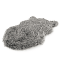 PupRug™ Faux Fur Charcoal Grey Orthopedic Dog Bed + FREE Holiday Plaid Bed Cover
