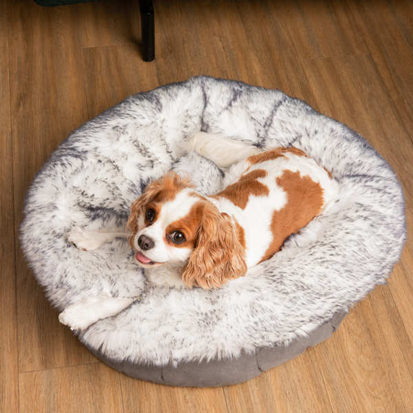 Faux Fur Donut Dog Bed