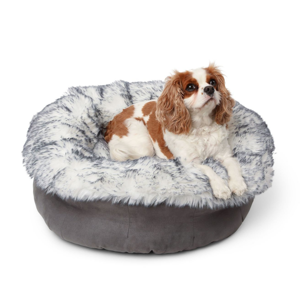 Faux Fur Donut Dog Bed