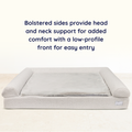 PupLuxe™ 3-Bolster Dog Bed - Grey Bouclé