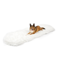 PupRug™ Runner Faux Fur Memory Foam Dog Bed - Curve Polar White