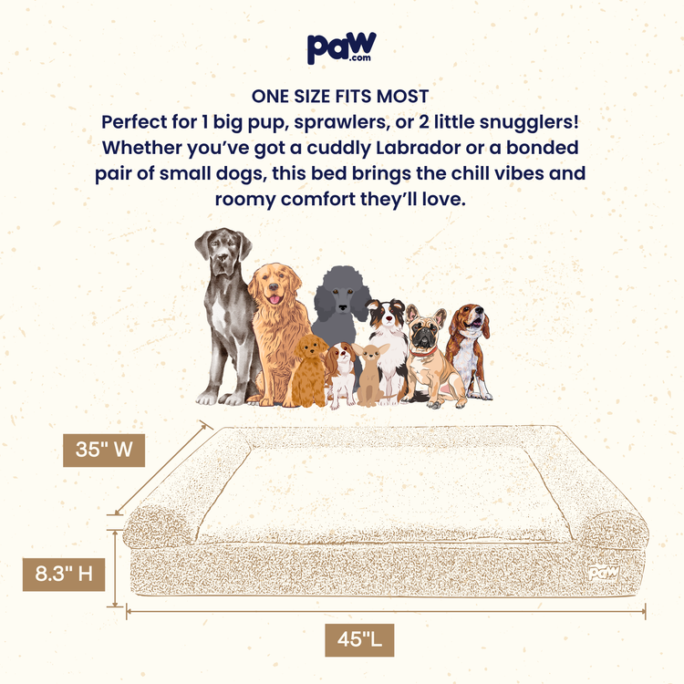 PupLuxe™ 3-Bolster Dog Bed - Cream Bouclé