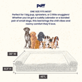 PupLuxe™ 3-Bolster Dog Bed - Grey Bouclé