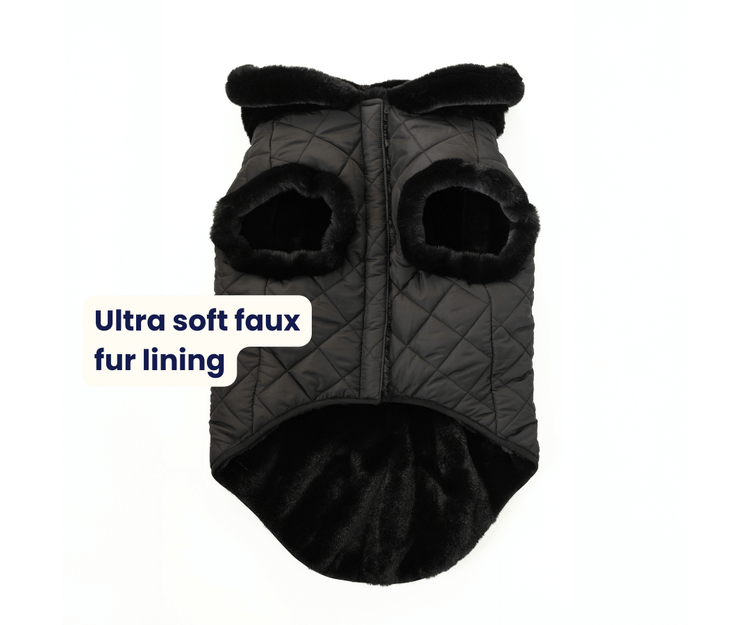 PolarPup™ Parka Dog Coat - Midnight Black