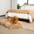 PupRug™ Luxe Orthopedic Bed + Matching Bed Runner Bundle - Plush Sheep Tan