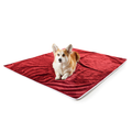 Corgi on Red Velvet Waterproof Blanket