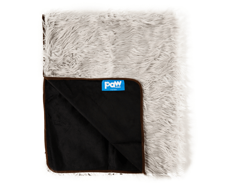 Isolated Image of Grey Blanket with Paw logo