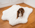 PupRug™ Animal Print Memory Foam Dog Bed Cover - Polar Bear Faux Hide (Bed Not Included)