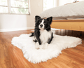 PupRug™ Animal Print Memory Foam Dog Bed Cover - Polar Bear Faux Hide (Bed Not Included)