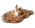 PupRug™ Faux Fur Orthopedic Dog Bed Cover - Curve Sable Tan (Bed Not Included)