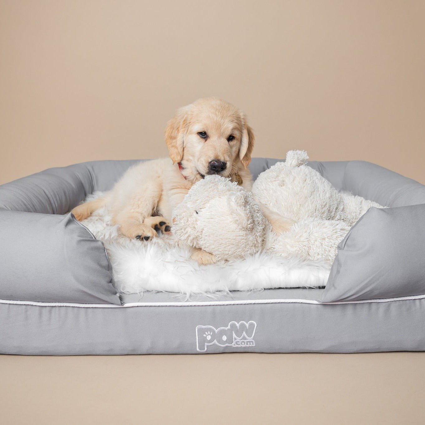 PupLounge™ Orthopedic Medium/Large Dog Bed with Bolsters