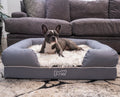 PupLounge™ Memory Foam Dog Bed Cover - Original Grey (Bed Not Included)