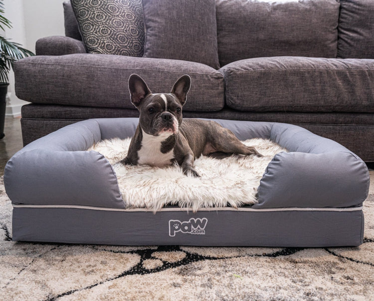 PupLounge™ Memory Foam Dog Bed Cover - Original Grey (Bed Not Included)