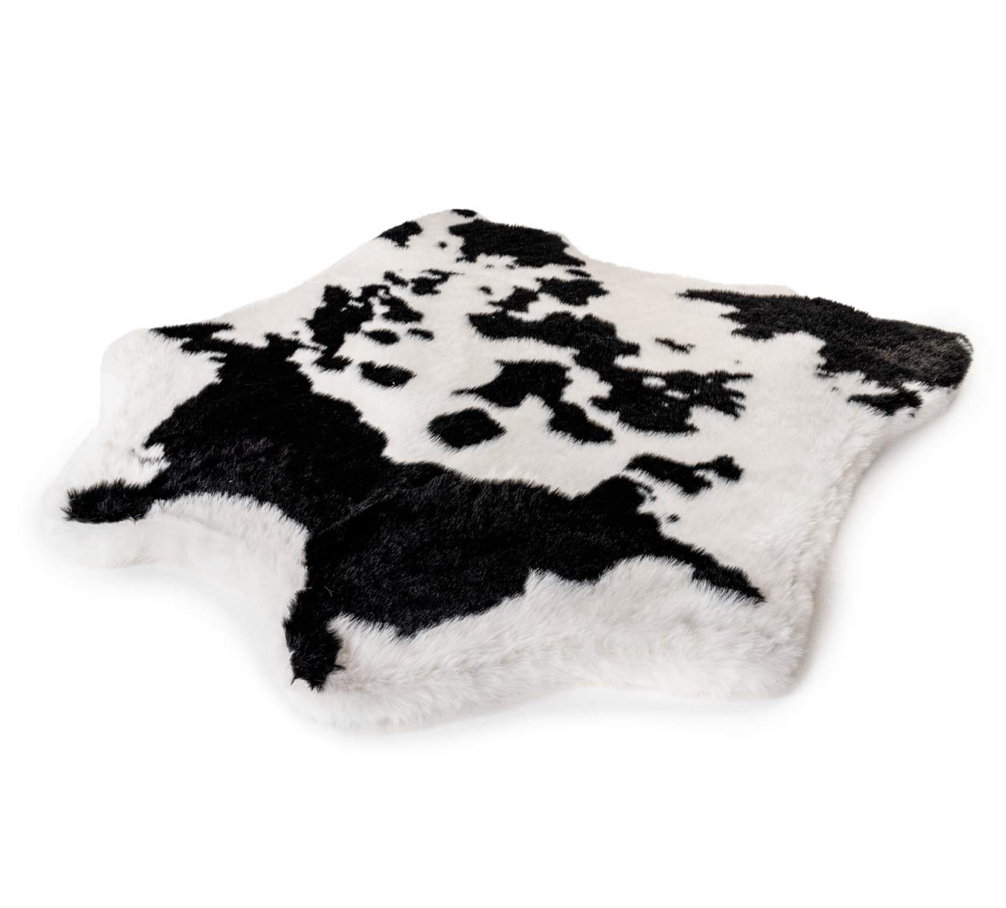Cow Print Dog Bed Black Faux Cowhide Rug