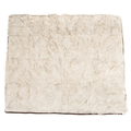 CatNap™ Anti-Scratch & Waterproof Throw Blanket - White with Brown Accents